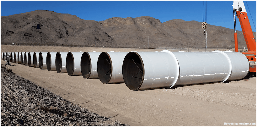 hyperloop para tubo de vácuo