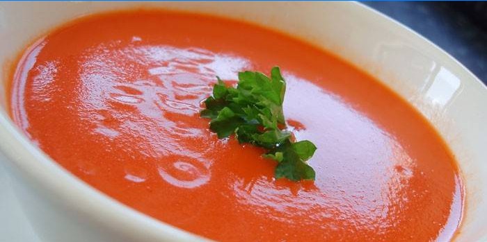 Sopa de creme de pasta de tomate