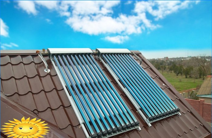 Coletor solar a vácuo: instalação, conexão, operação