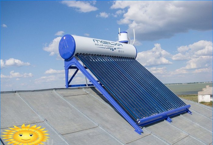 Coletor solar a vácuo: instalação, conexão, operação