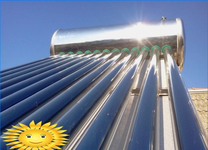 Instalação de coletor solar a vácuo