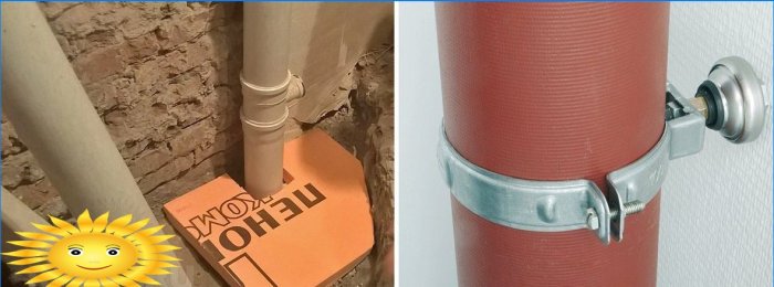 Medidas adicionais para tubos de esgoto à prova de som