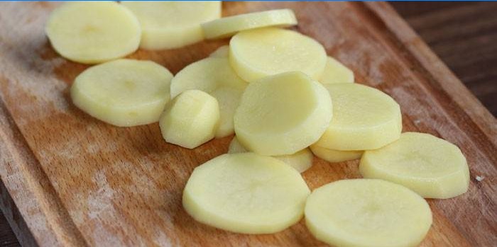 Batatas fatiadas