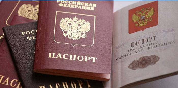 Passaportes de um cidadão da Rússia