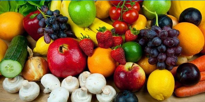 Frutas, legumes e cogumelos