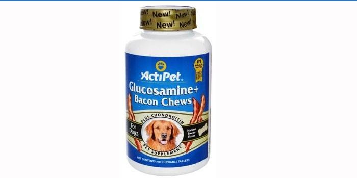 Vitaminas para cães Actipet Glucosamine +