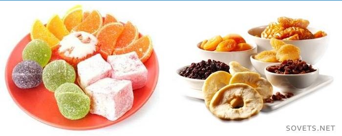 marmelada e frutas secas com perda de peso