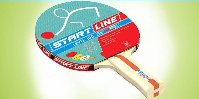Linha de partida da raquete de pingue-pongue nível 100