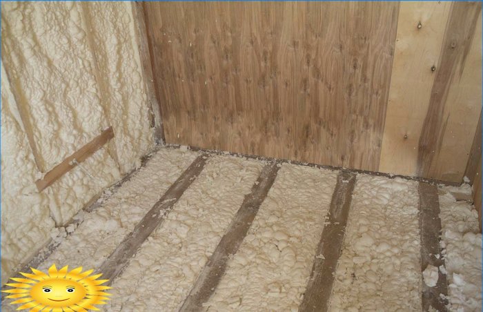 Isolamento de paredes e pisos com espuma de poliuretano