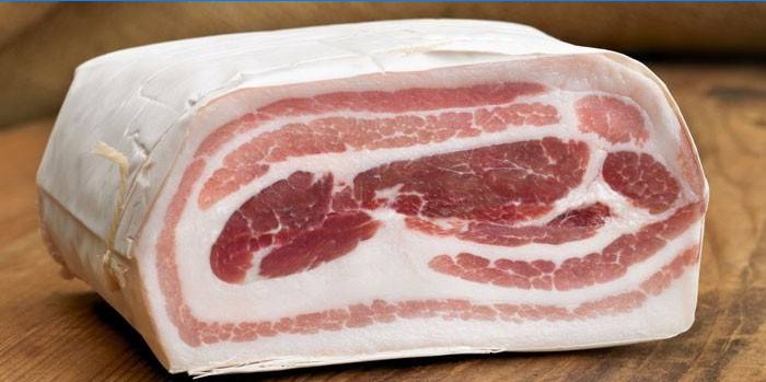 Fatia de bacon de porco