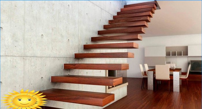 Escada no interior - criatividade e funcionalidade não é um obstáculo