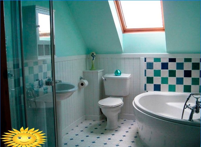 Opções de design de teto no banheiro