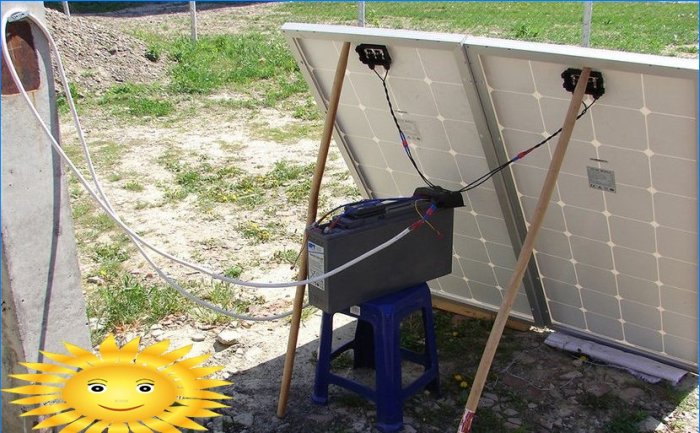 Paineis solares para uso doméstico. Diagramas de aplicação e conexão