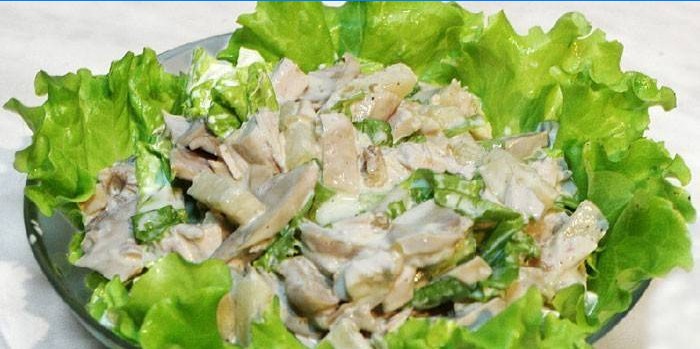 Salada de cogumelos