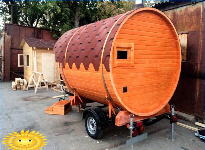 Saunas de barril: seleção de fotos, dicas de construção, preços