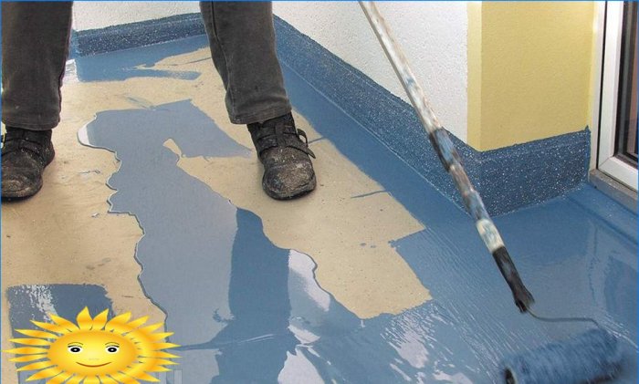 Impermeabilização do chão com tinta líquida