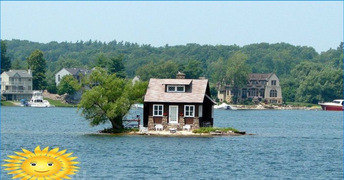 Pequena casa em uma pequena ilha, Canadá