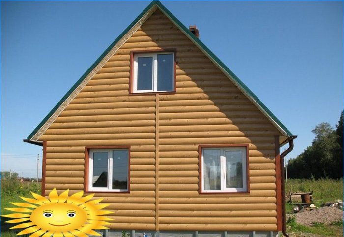 Características de aquecimento e acabamento de uma casa de madeira perfilada