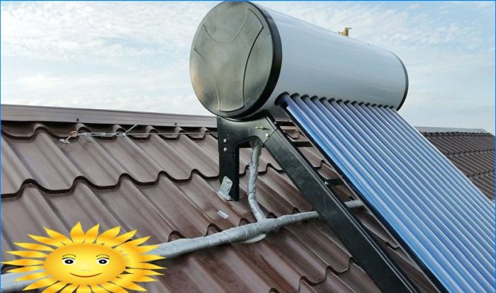Coletor solar a vácuo para aquecimento doméstico