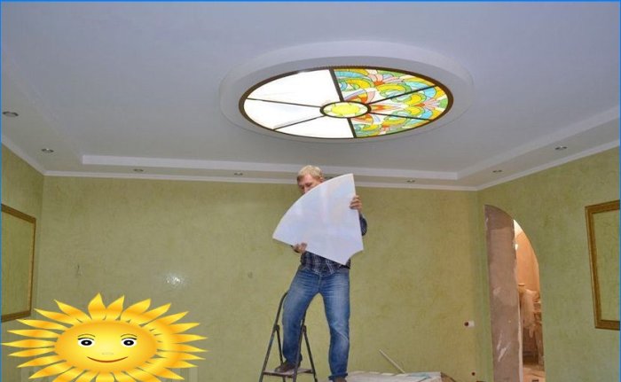 Instalação de teto de vitral DIY