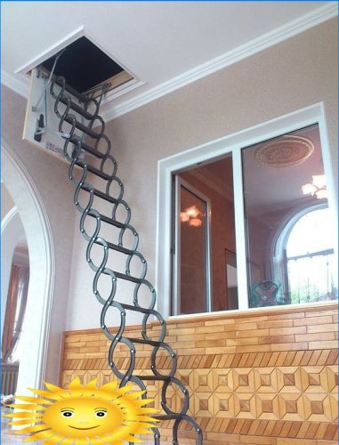 Instalação DIY de uma escada de sótão