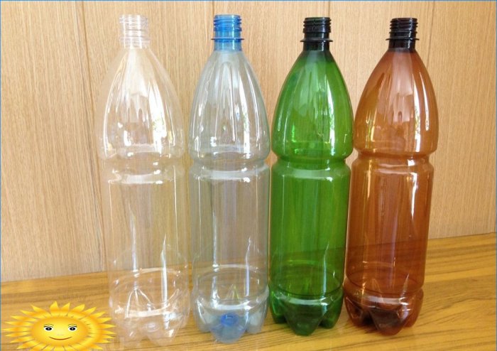 Irrigação gota a gota com garrafas de plástico