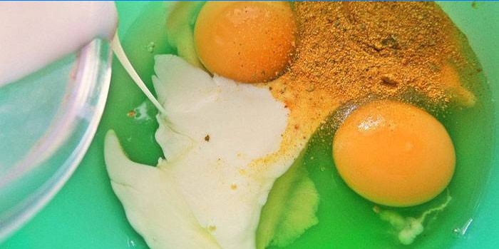 Massa de ovos com mostarda
