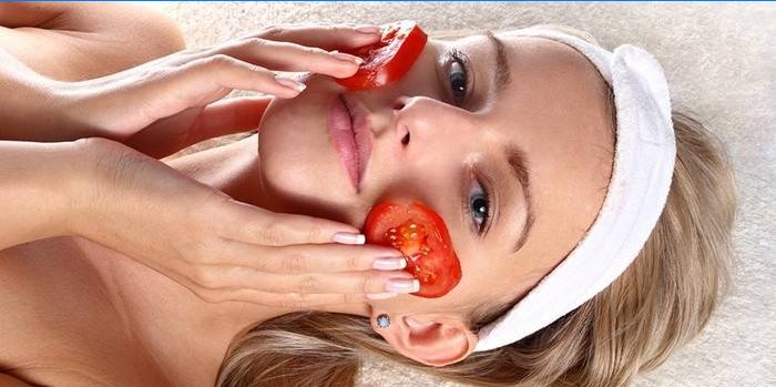 Máscara facial para levantamento de tomate