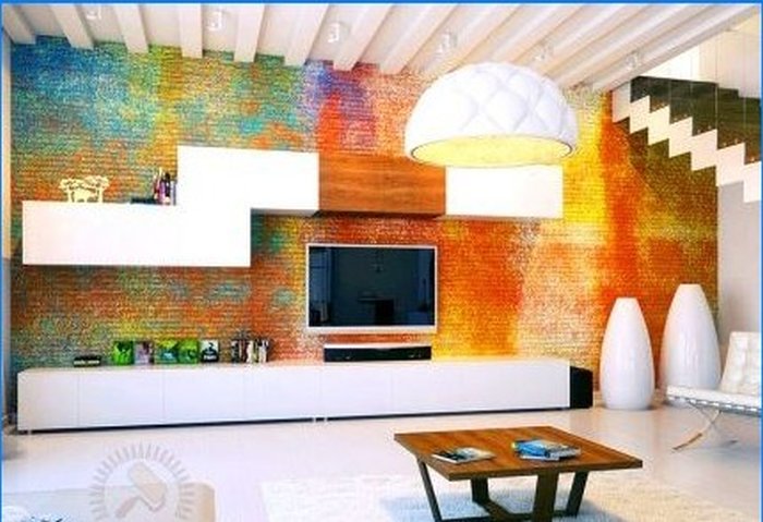 Pintura decorativa de paredes em vez de papel de parede