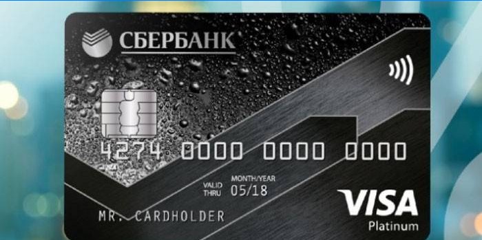 Cartão preto Visa Platinum Sberbank