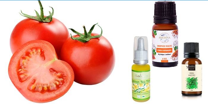 Tomates e óleos essenciais