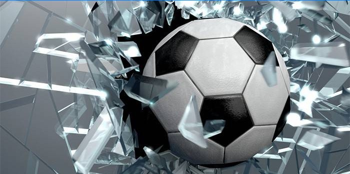 Bola de futebol quebra vidro
