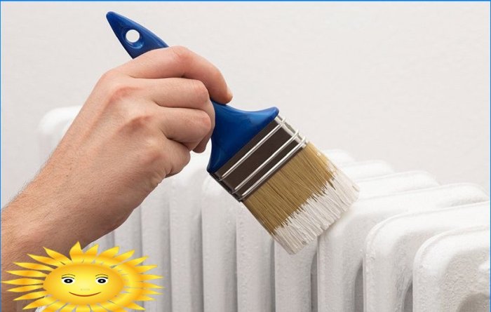 Pintura do radiador de aquecimento