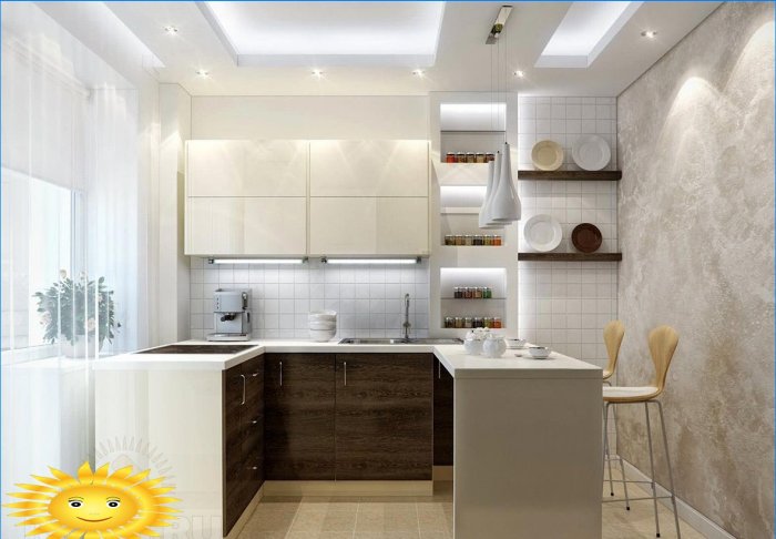 Exemplos de iluminação adequada na cozinha
