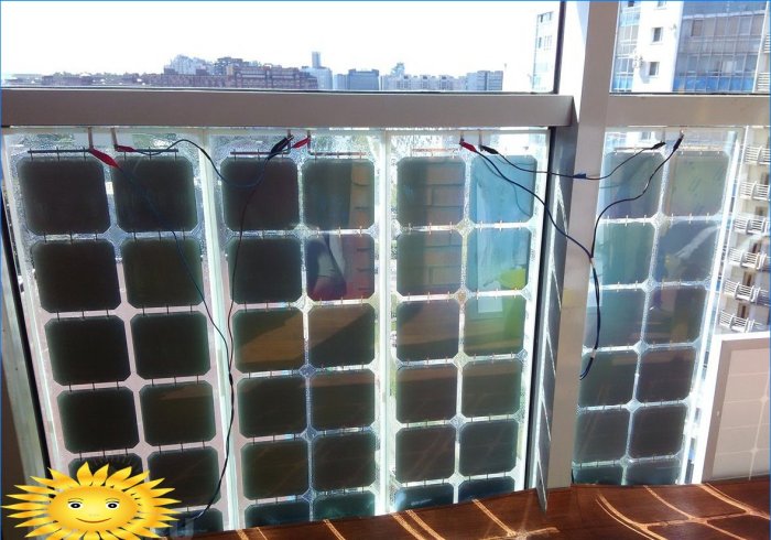 Painéis solares flexíveis no apartamento