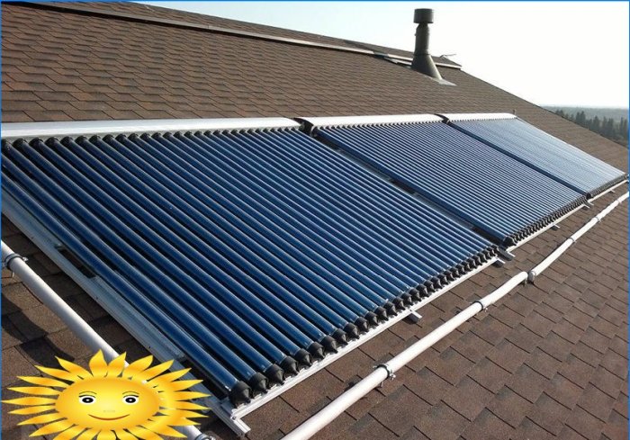 Aquecimento solar em casa com coletores: princípio de funcionamento e preço