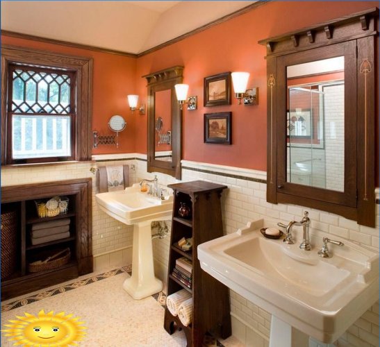Banheiros em diferentes estilos de interiores: seleção de fotos
