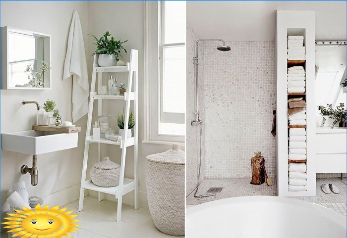 Banheiros em diferentes estilos de interiores: seleção de fotos