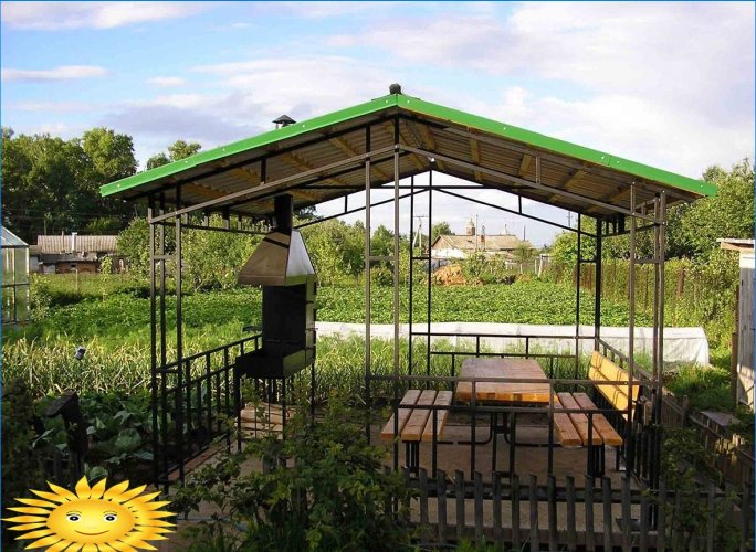 Canopy no local: opções de construção e materiais