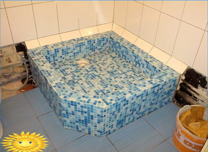 Como fazer uma cabina de duche com azulejos e blocos de vidro