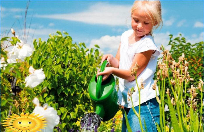 Criança no campo - aprendemos o básico da jardinagem e não ficamos entediados