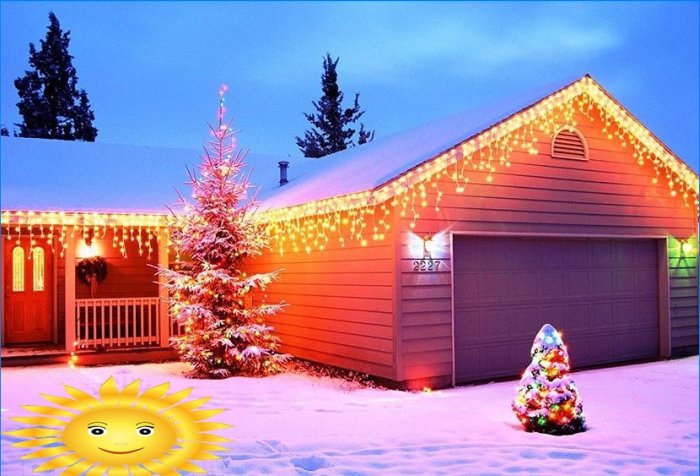 Decoração de férias: iluminação doméstica de Natal