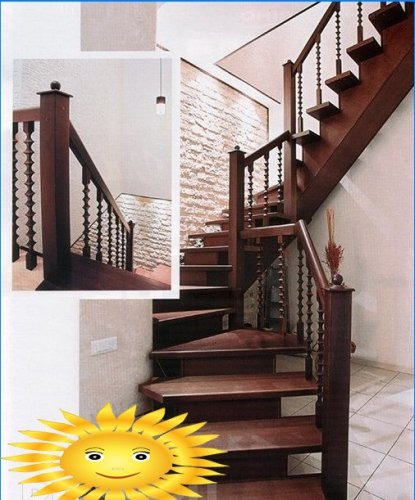 Escada de madeira na casa. 20 ideias de fotos