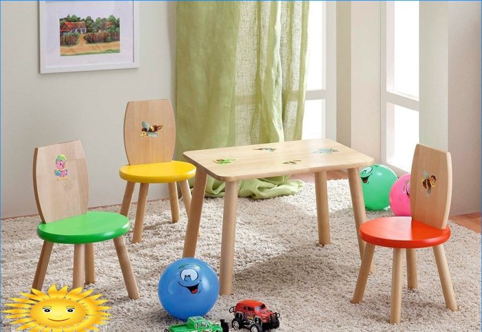 Mesas de jogos e arte para quartos infantis
