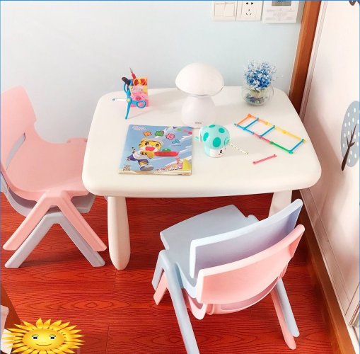 Mesas de jogos e arte para quartos infantis
