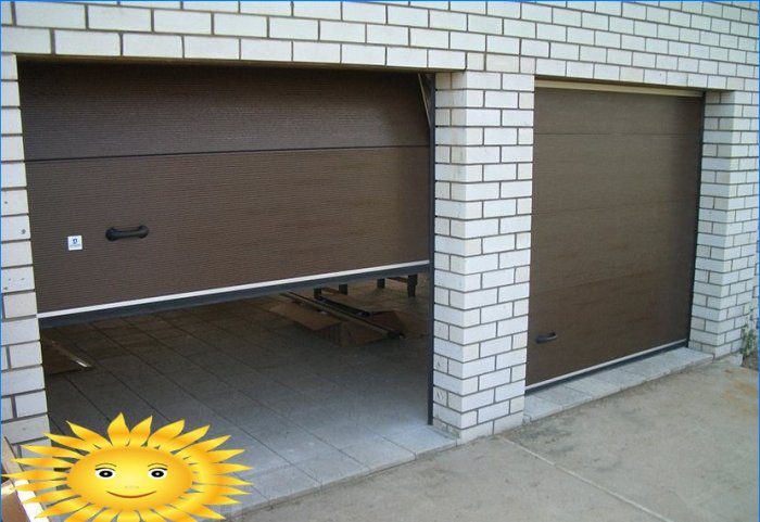 Portas seccionais de garagem: instalação DIY