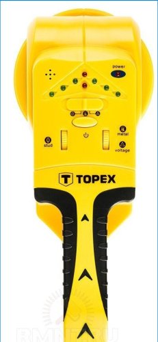 Detector para detecção de madeira, fios vivos e metal TOPEX 94W120