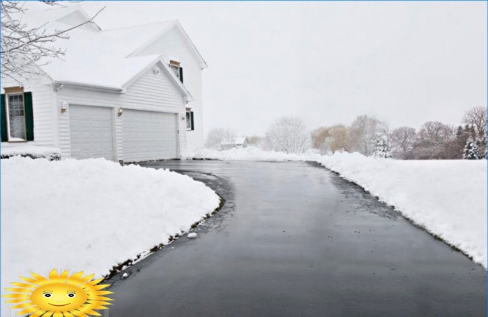Sistemas anti-gelo e derretimento de neve para calçadas e calçadas