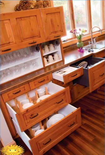 Três áreas de armazenamento na cozinha: como colocar tudo corretamente