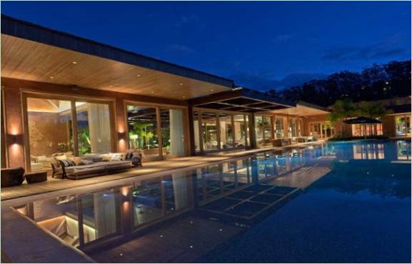 Desenho de casa de luxo de sonho com piscina